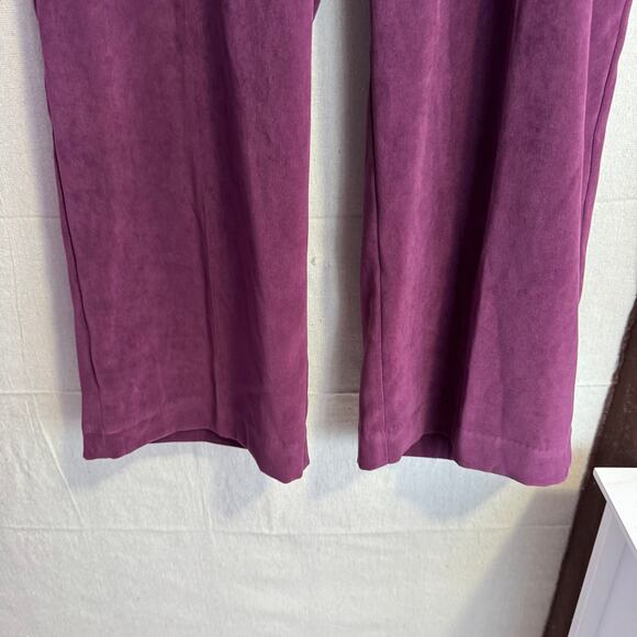 Alfred Dunner Womens Pants Size 20W Purple Half Elastic Waist Soft Light Pockets - Picture 3 of 9